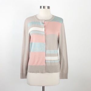 Byron Lars | Color Block Stripe Cardigan Top